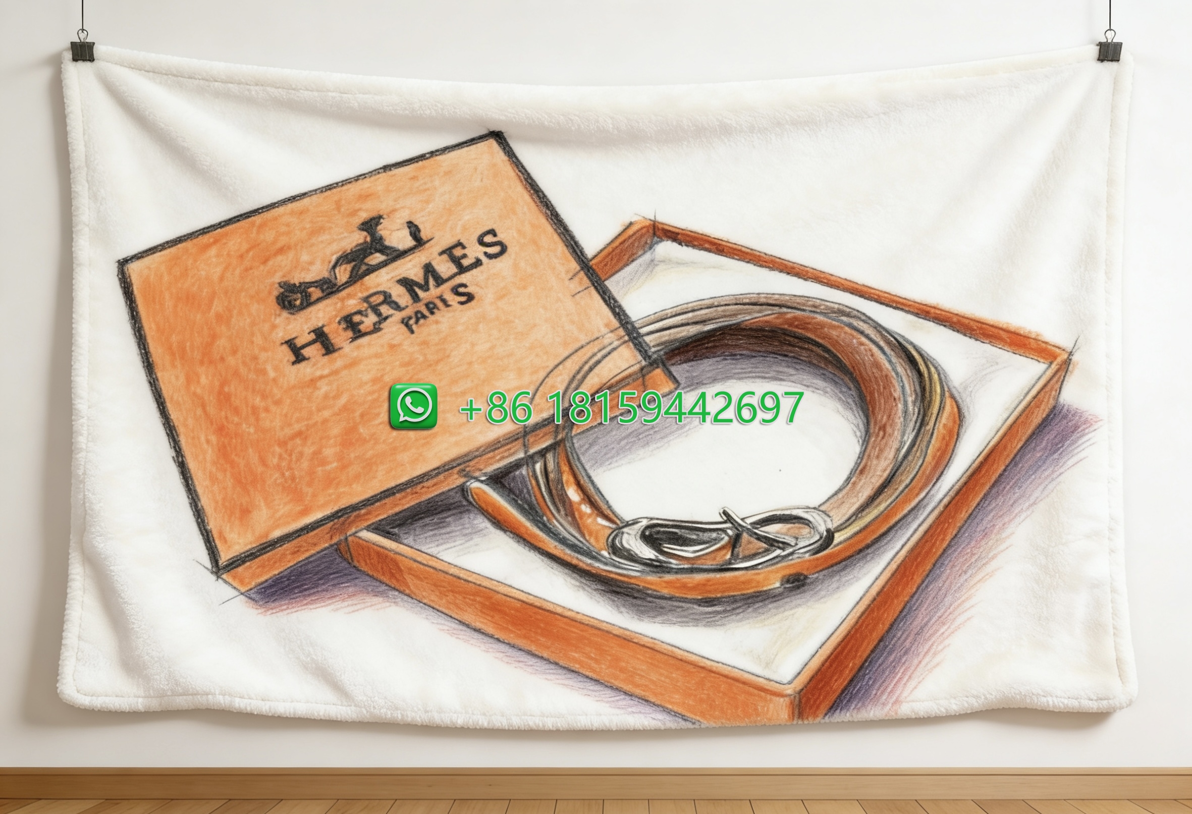 Hermes Throw Blankets